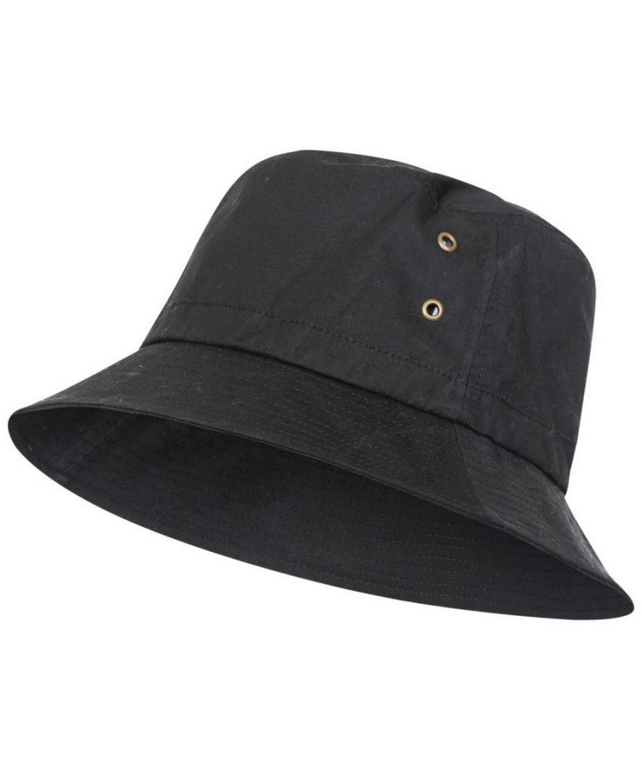 100% Cotton. Lining: Contrast. Fabric: Wax Finish. Design: Checked, Logo, Plain. Eyelets, Stitching Lines , Wide Brim, Woven Label. Fabric Technology: Water Repellent.