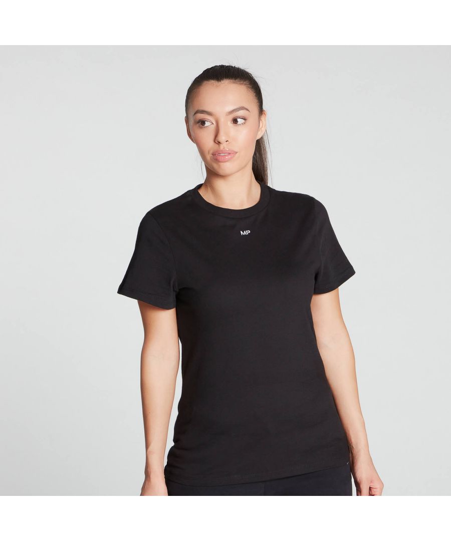We know everyone needs those essential pieces to complete your wardrobe. Our Essentials T-Shirt is made with cotton-rich fabric, for a soft-touch layer that keeps you comfy;everywhere you go.\n\nThe Essentials range is designed with the day-to-day in mind, whether you;re training or taking time off.\n\nFabric: 100% cotton