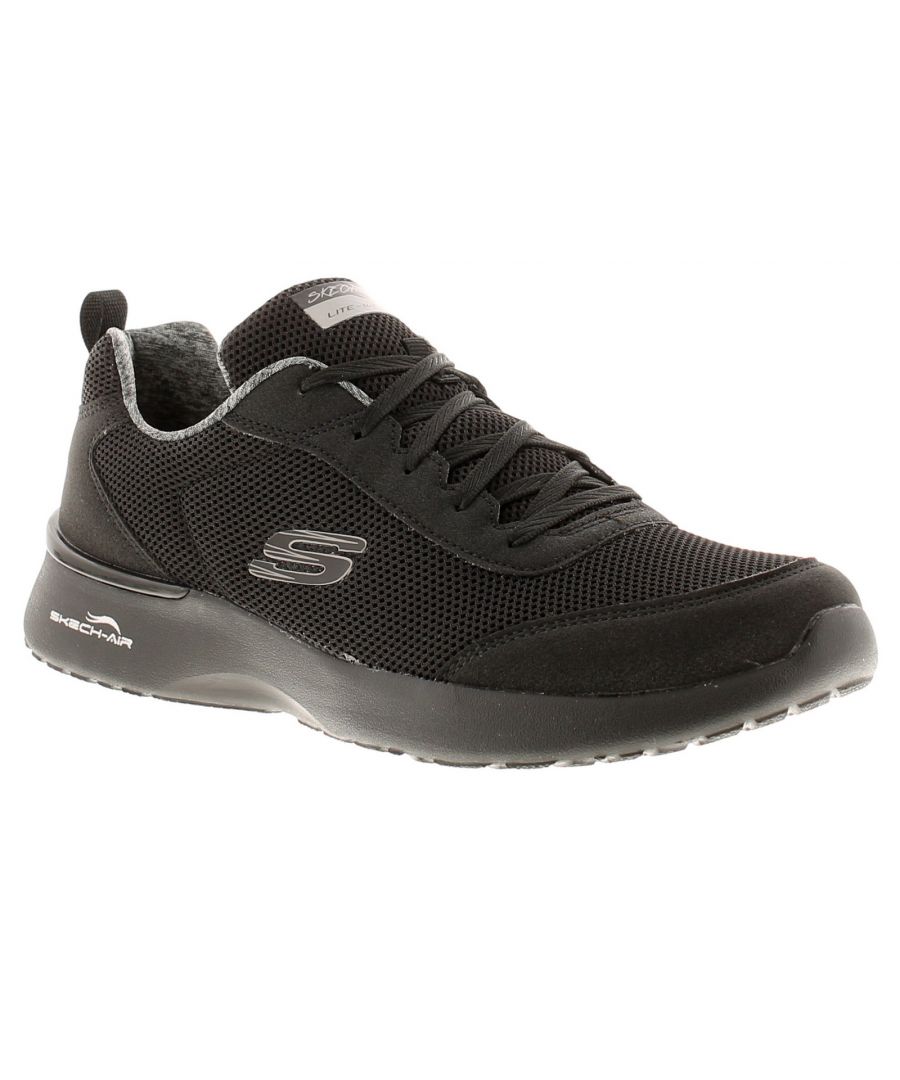 Skechers Skech Air Dynamight Womens Trainers Black. Fabric / Manmade Upper. Fabric Lining. Synthetic Sole. Ladies Womens Skechers Skech Air Dynamight Fast Brake Trainers Mesh Sporty.