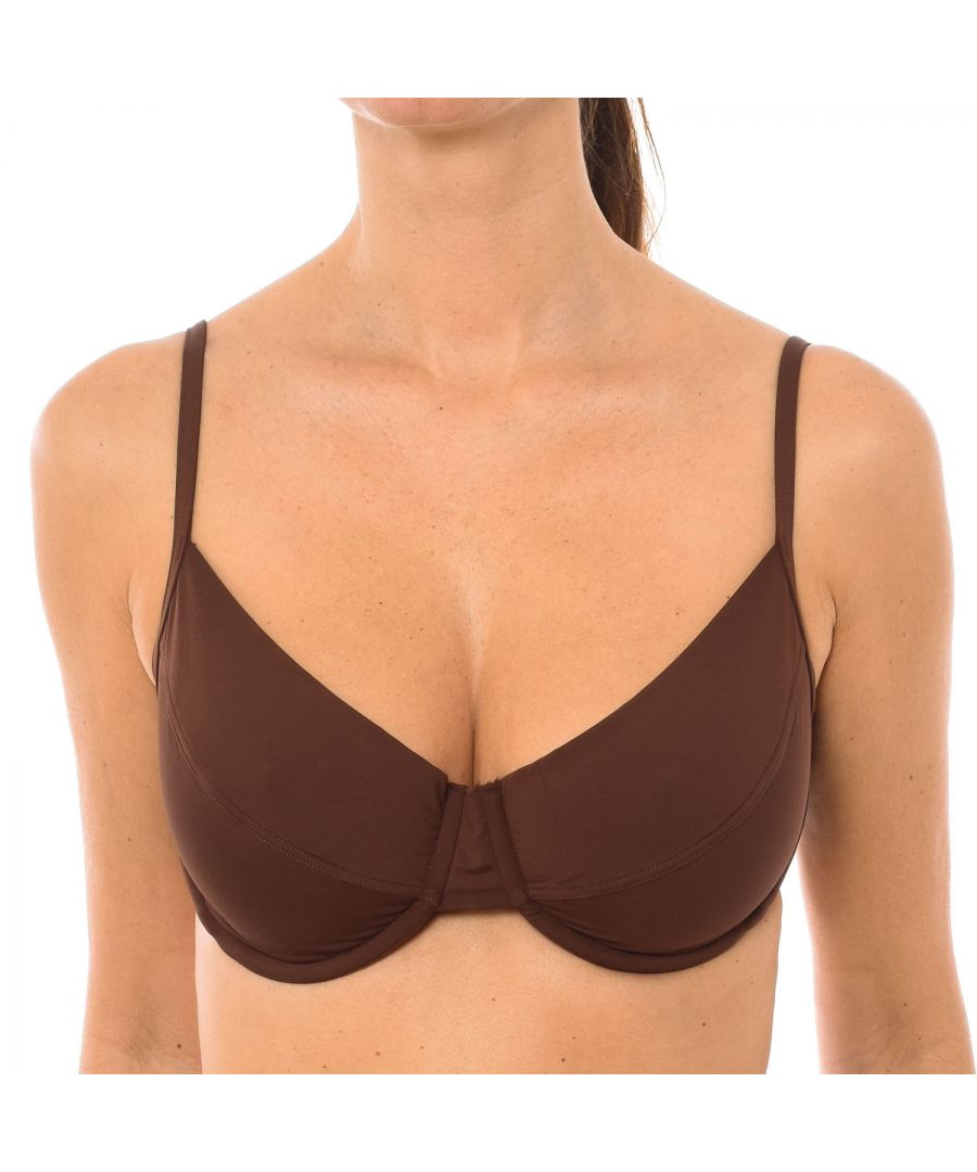 Michael Kors Womenss underwired bikini bra MM1N618 - Brown - Size Medium