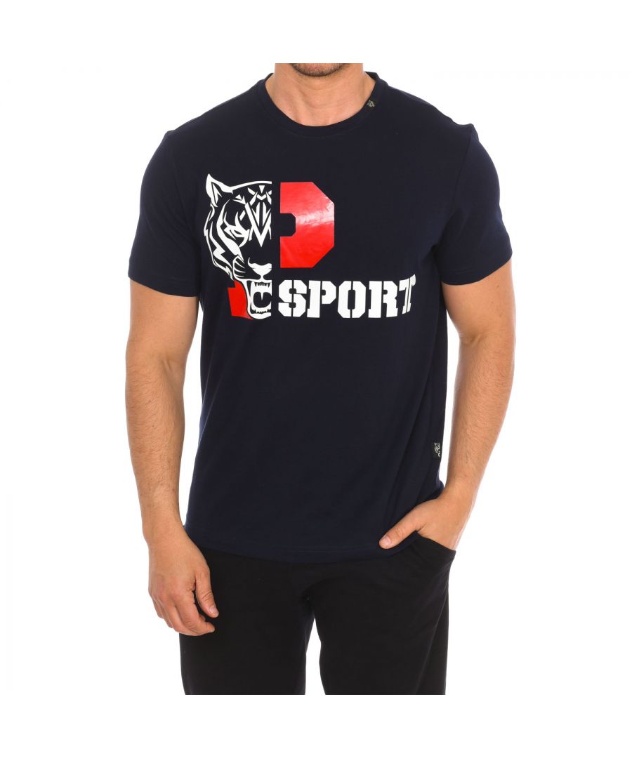 Plein Sport TIPS410 Mens short sleeve t-shirt - Blue - Size Large