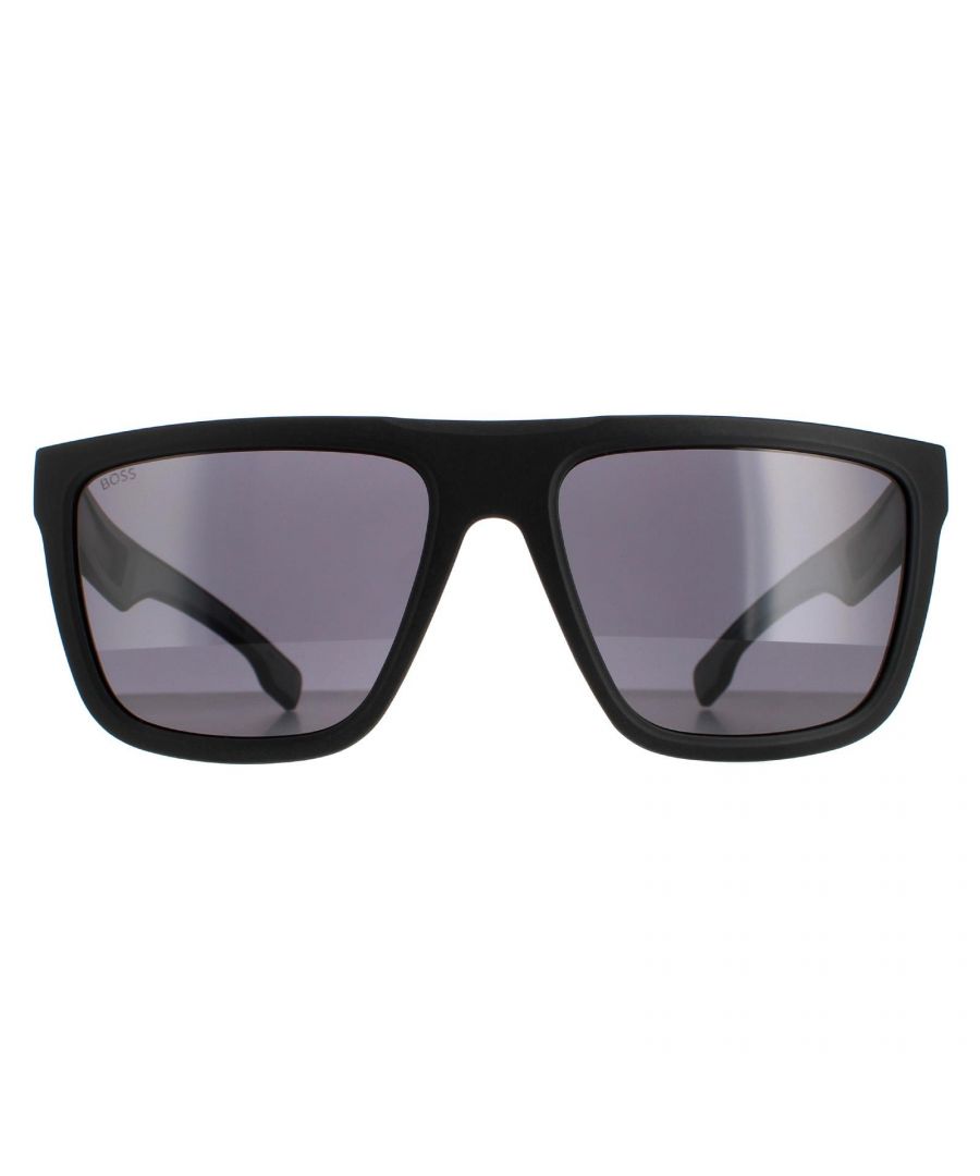 Hugo Boss Square Mens Matte Black Grey 1451/S - One Size
