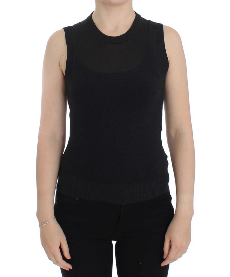 Image for Dolce & Gabbana Black Sleeveless Crewneck Vest Pullover