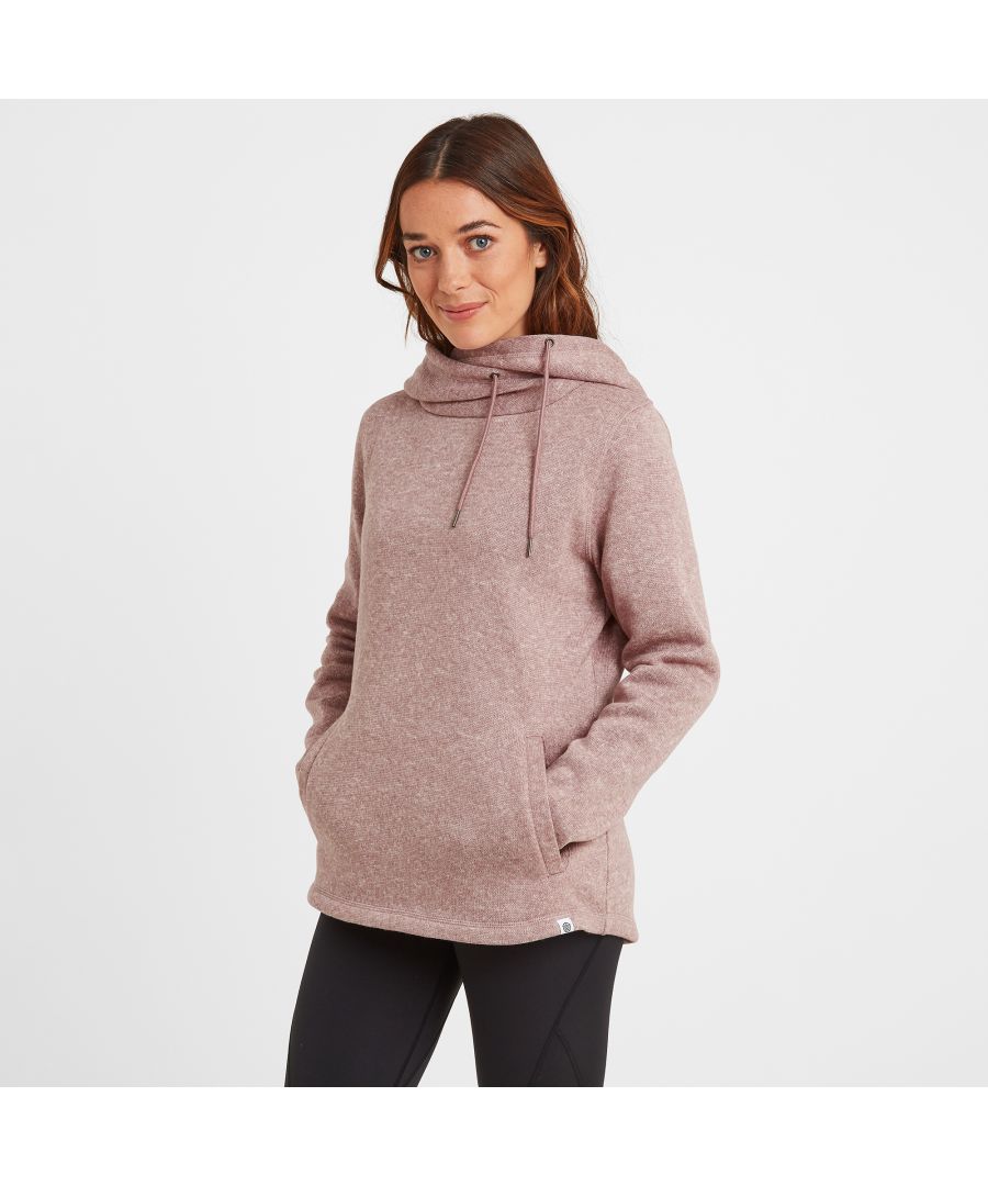 Image for Acer Womens Knitlook Fleece Hoodie Faded Pink