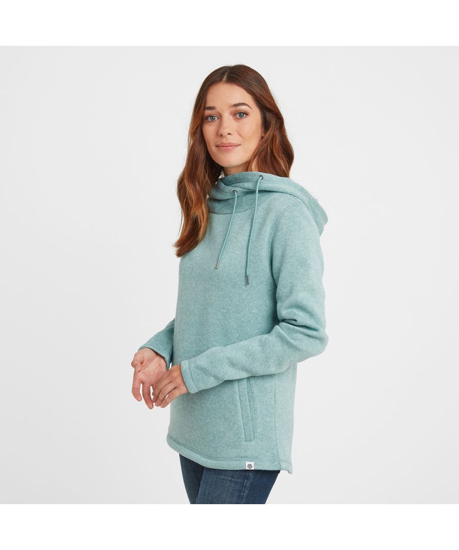 Image for Acer Womens Knitlook Fleece Hoodie Nile Blue