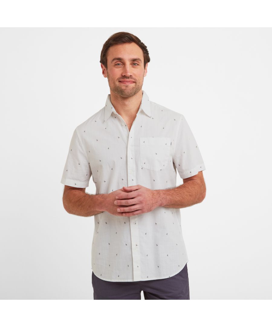 Image for Geoff Mens S/S Shirt Optic White Seagull