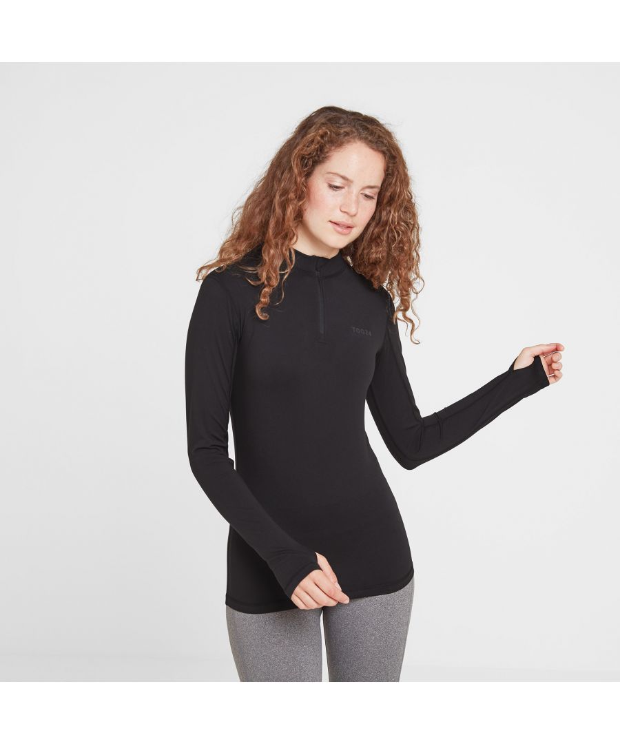 Image for Snowdon Womens Thermal Zipneck Black