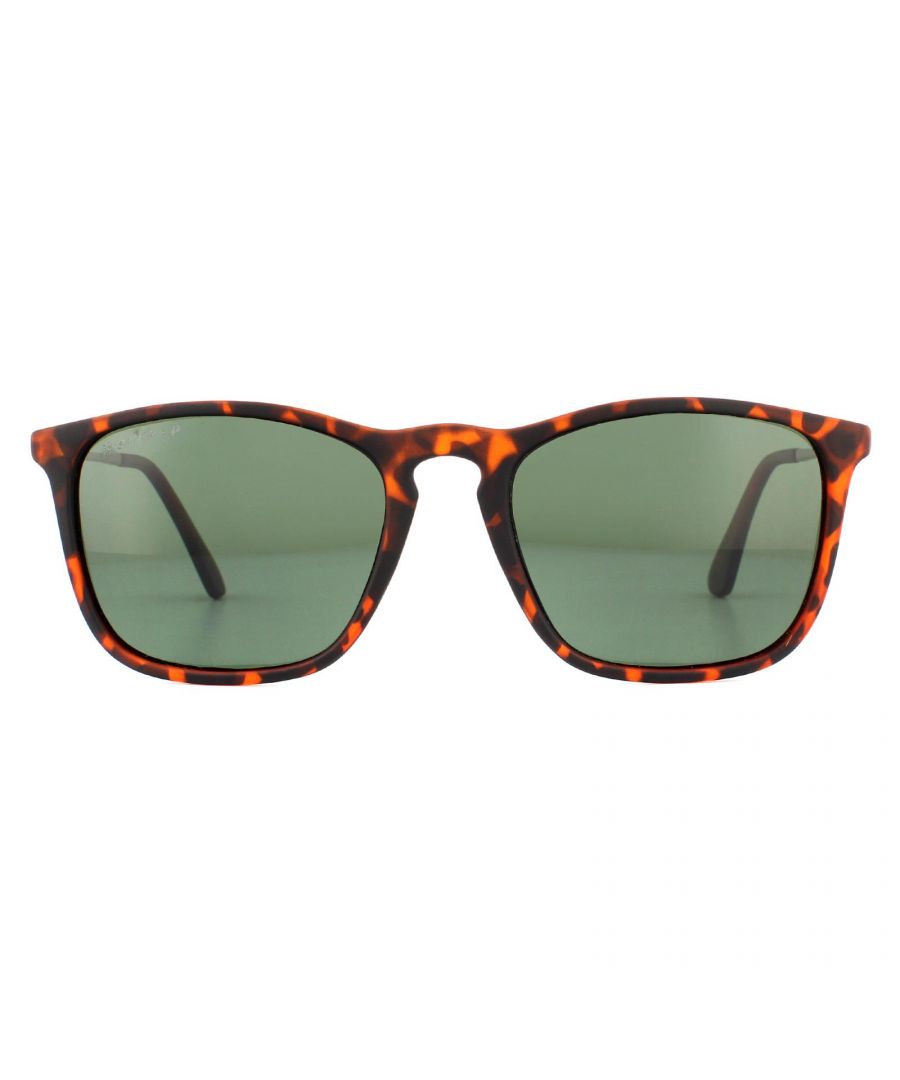 Montana Unisex Sunglasses MP34 B Brown Turtle Rubbertouch G15 Green Polarized Metal - One Size