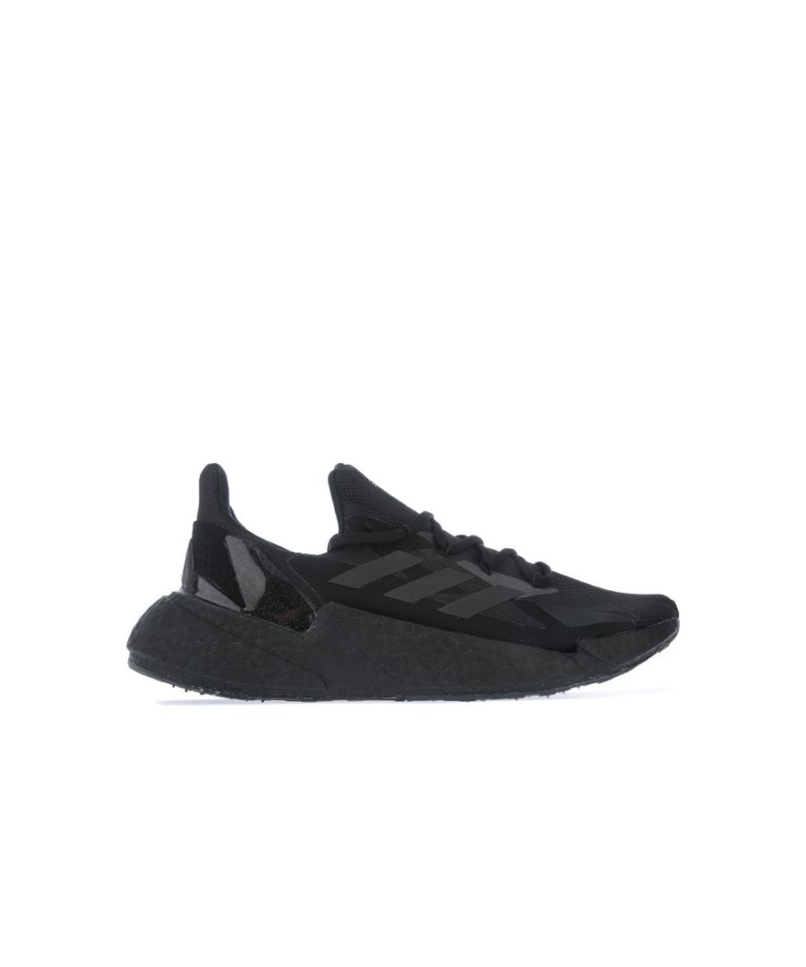 Mens adidas X9000L4 Running Shoes in black grey.- Lightweight mesh upper.- Lace closure.- Bold design.- Responsive Boost midsole.- Regular fit.- Rubber outsole. - Textile upper  Textile lining  Synthetic sole.- Ref.: FW8386
