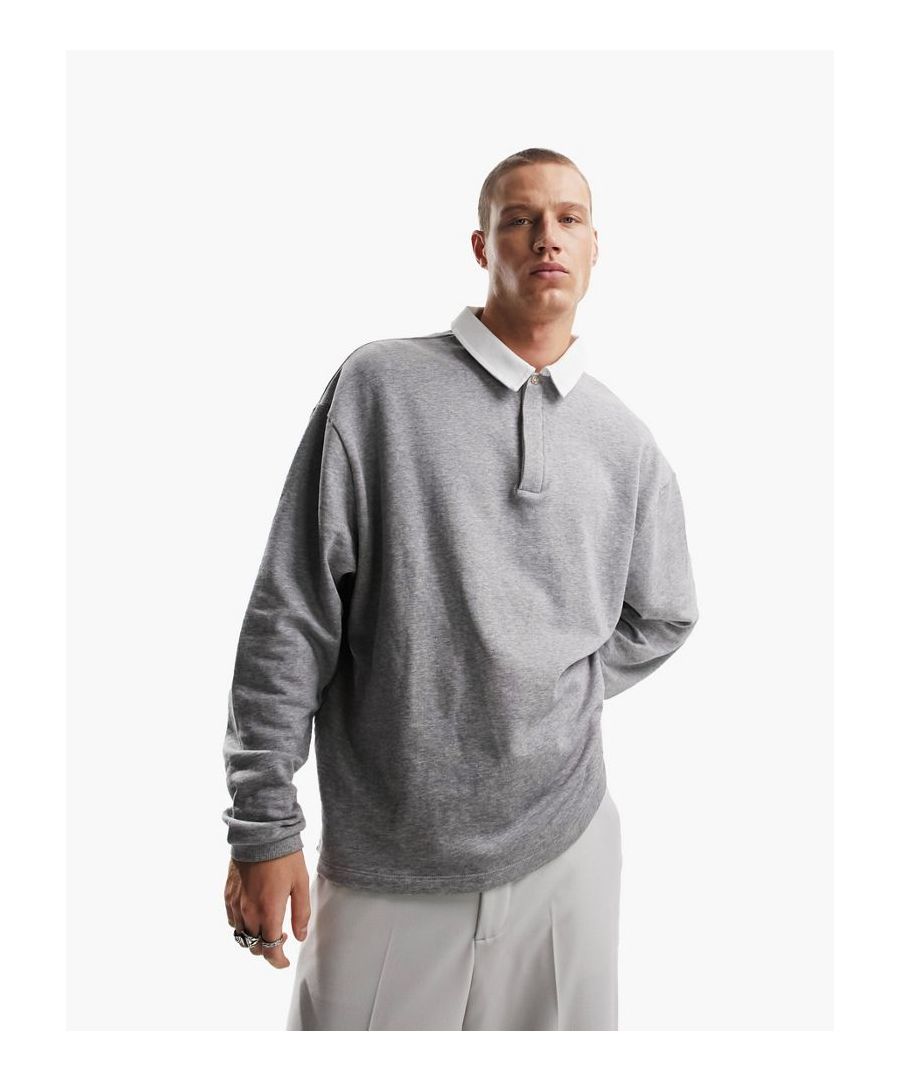 Hoodies & Sweatshirts by ASOS DESIGN Your new go-to Spread collar Concealed partial placket Drop shoulders Oversized fit Sold by Asos
