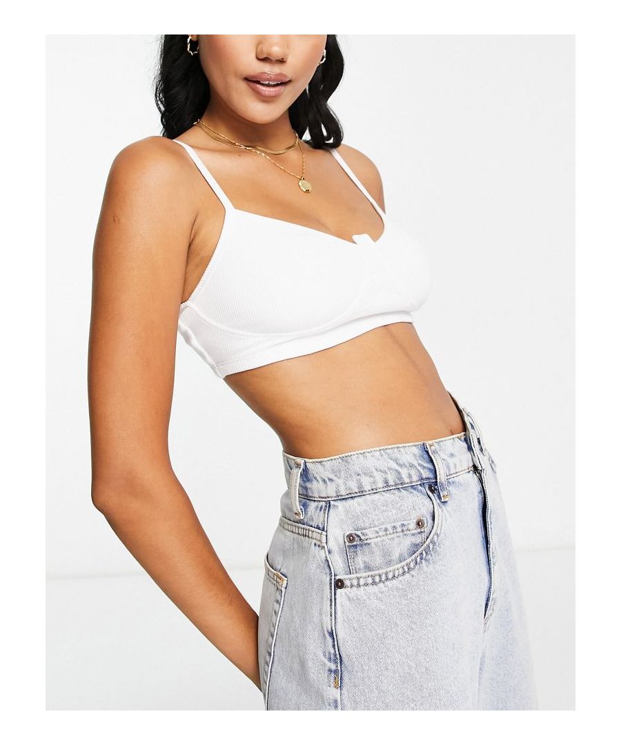 Bralets by ASOS DESIGN Start with the basics Scoop neck Wire free Adjustable straps Pull-on style Bodycon fit Designed to fit cup sizes DD-G Sold by Asos