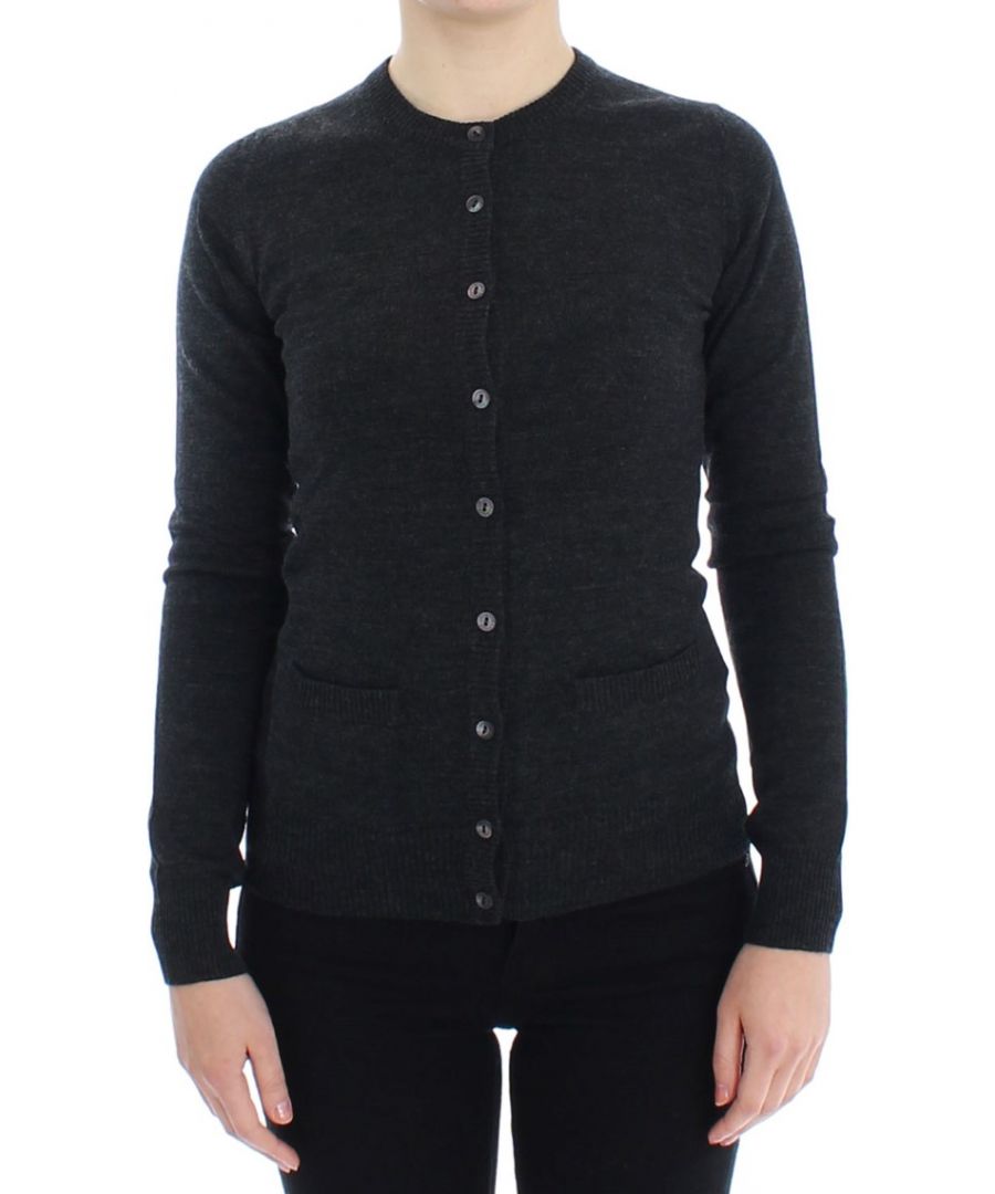 Image for Dolce & Gabbana Gray Wool Button Cardigan Sweater