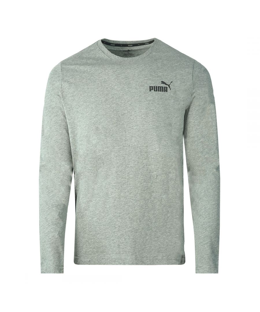 Puma Essential No 1 Logo grijs T-shirt met lange mouwen. Puma Essential No 1 Logo grijs T-shirt met lange mouwen. Logo rechtsvoor op de borst. T-shirt met ronde hals. 100% katoen. Stijl: 851772-03