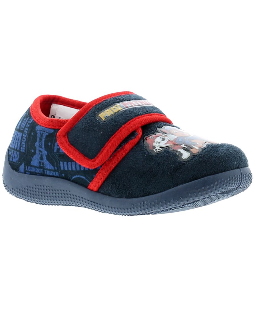 Paw Patrol Prints Infants Boys Novelty Slippers Navy. Fabric Upper. Fabric Lining. Fabric Sole. Childrens Slippers Paw Patrol Kids Boys.