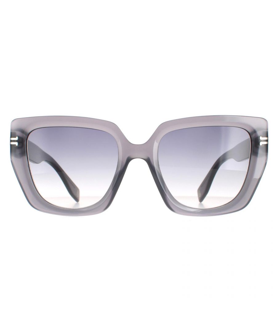 Marc Jacobs Square Womens Grey Dark Grey Gradient  MJ 1051/S  Sunglasses are a modern square style crafted from lightweight acetate. The Marc Jacobs logo is embedded into the slender temples for brand authenticity.