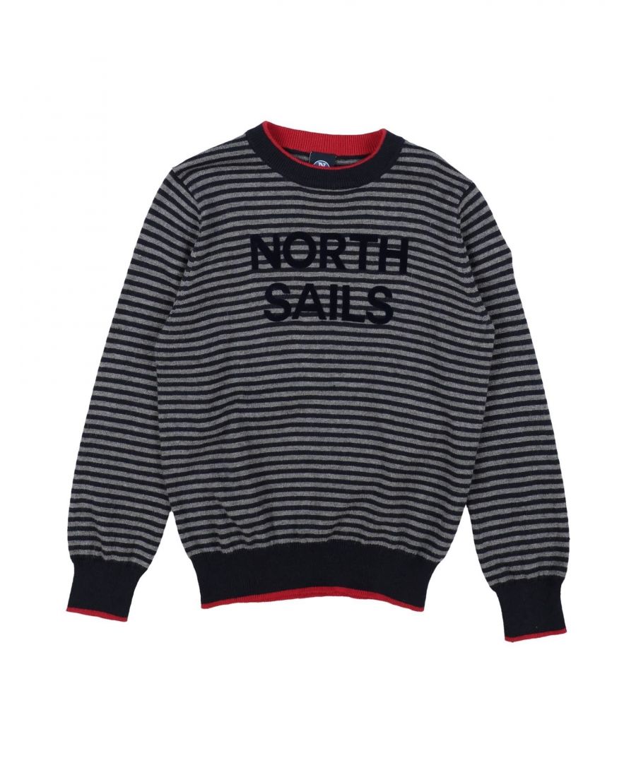 knitted, logo, stripes, round collar, lightweight knitted, long sleeves, no pockets, hand wash, do not dry clean, iron at 110° c max, do not bleach, do not tumble dry