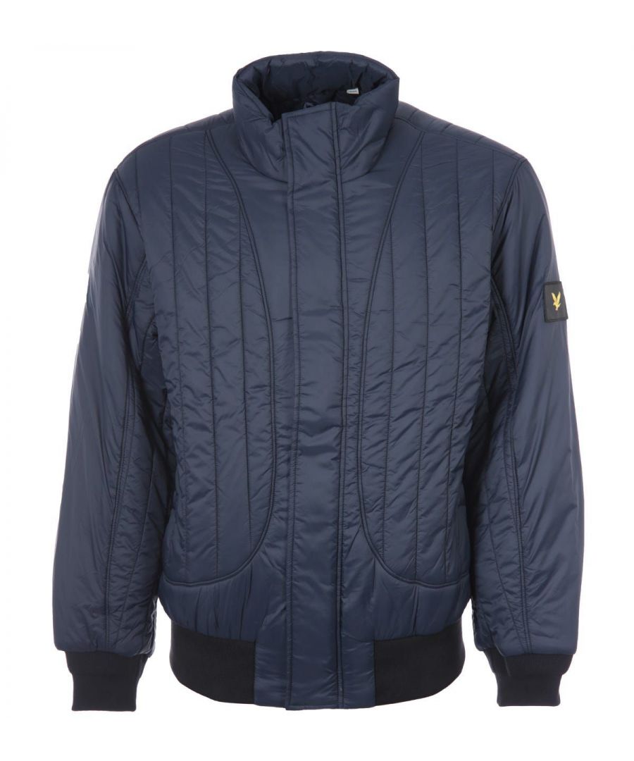 Lyle And Scott Casuals verticaal gewatteerd bomberjack voor heren, marineblauw