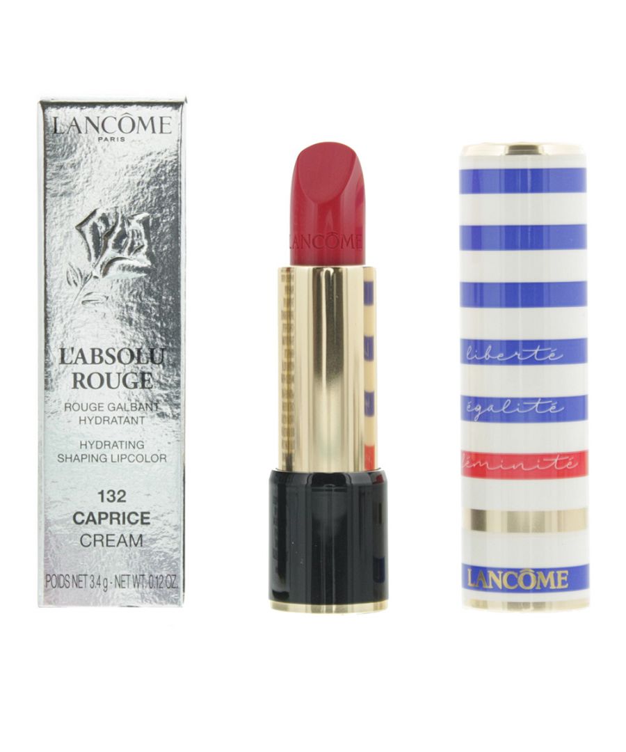 Lancôme Absolu Rouge Cream Lipstick offers an ultra-smooth and luminous satin finish. The creamy formula glides over lips with a veil of moisturising colour boosting moisture levels, leaving lips soft, hydrated and comfortable