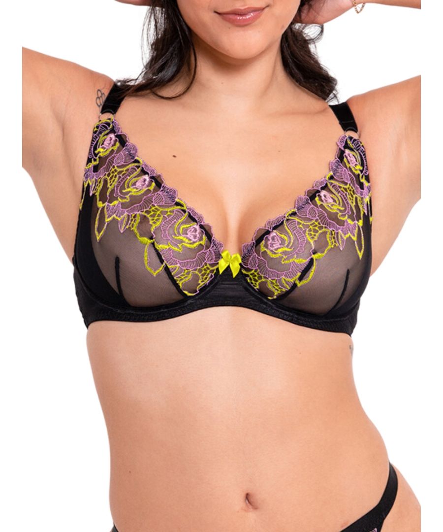 Curvy Kate Womens Stand Out Plunge Bra - Black Polyamide - Size 36HH