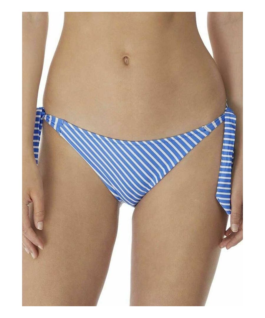 Freya Womens Beach Hut Tie Side Bikini Brief - Blue - Size X-Large