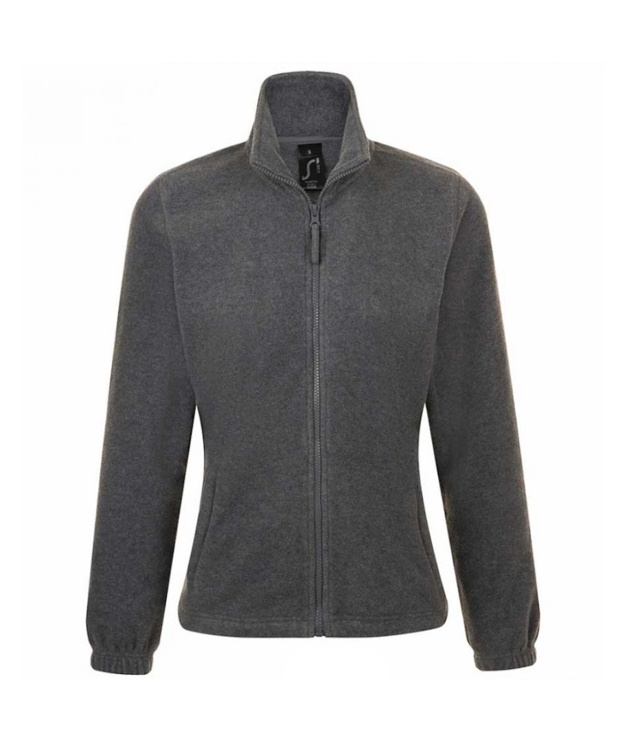 SOLS Womens/Ladies North Full Zip Fleece Jacket (Grey Marl)