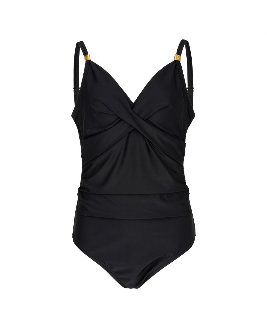 Miso Swimsuit Womens - The Womens Miso Swimsuit is a great addition to your summer wardrobe, crafted with adjustable shoulder straps along with shaped cups that ensures a supportive and comfortable fit. Ruched detail to the chest along with gold tone hardware gives a simple but stylish look, finished off with the Miso branding.