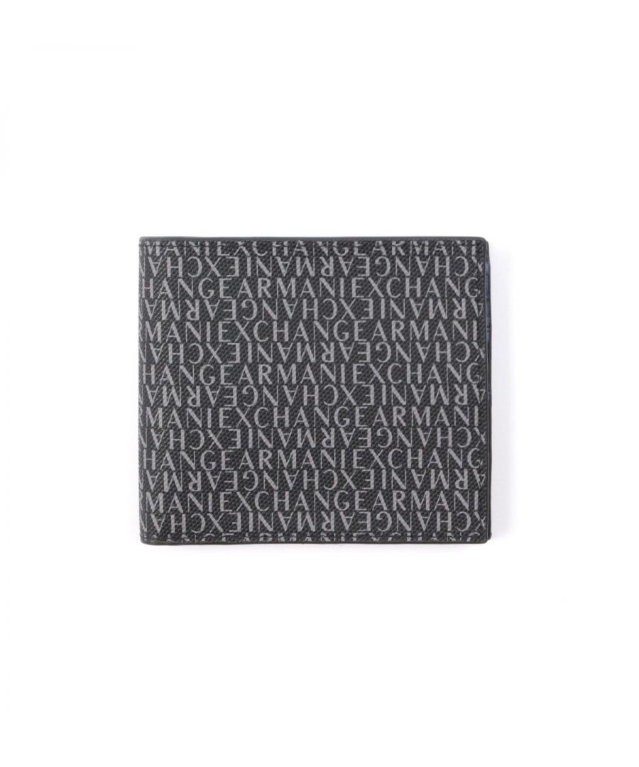 Look and feel stylish right down to the accessories this season with Armani Exchange. The all over logo billfold wallet is crafted from a durable polyester with a leather effect finish. It sports eight card slots and a dedicated section for notes. Finished with the iconic Armani Exchange logo motif printed all over. Durable Polyester with Leather Effect Finish, Eight Card Slots, Note Pocket, Dimensions: 10H x 11W x 2D cm, Armani Exchange Branding.