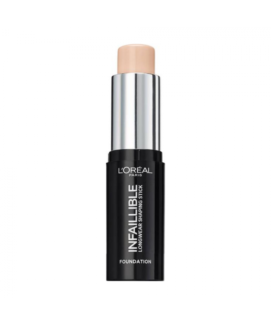 Introducing NEW Infallible Shaping Stick Foundation for a long wear, customisable base that lasts up to 24 hours. Our 1st base shaping stick has an ultra-creamy, no compromise formula which seamlessly melts into skin for buildable coverage, without the mask effect. The round-shaped bullet makeup applicator allows for precise, even coverage while the matte formula creates a flawless, shine-free base. Create infinite looks with the ultra-versatile shaping stick: use as a foundation, a concealer or to highlight and contour.