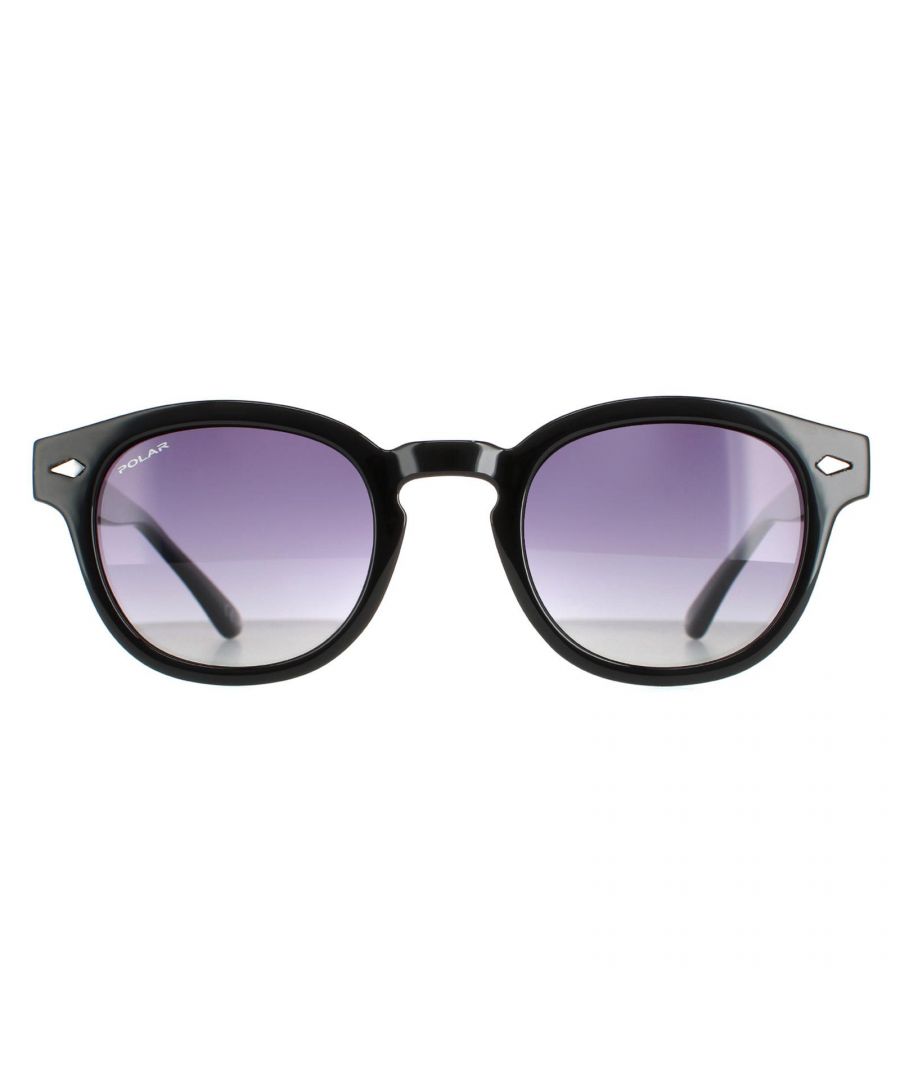 Polar Round Unisex Black Blue Gradient Polarized Oliver  Polar are a classy round style crafted from lightweight acetate. The Polar logo features on the temples for authenticity.