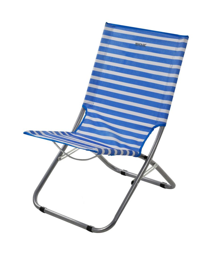 Super lightweight, packable beach lounger with a sturdy steel frame and seaside stripe pattern. Ideal for snoozing.