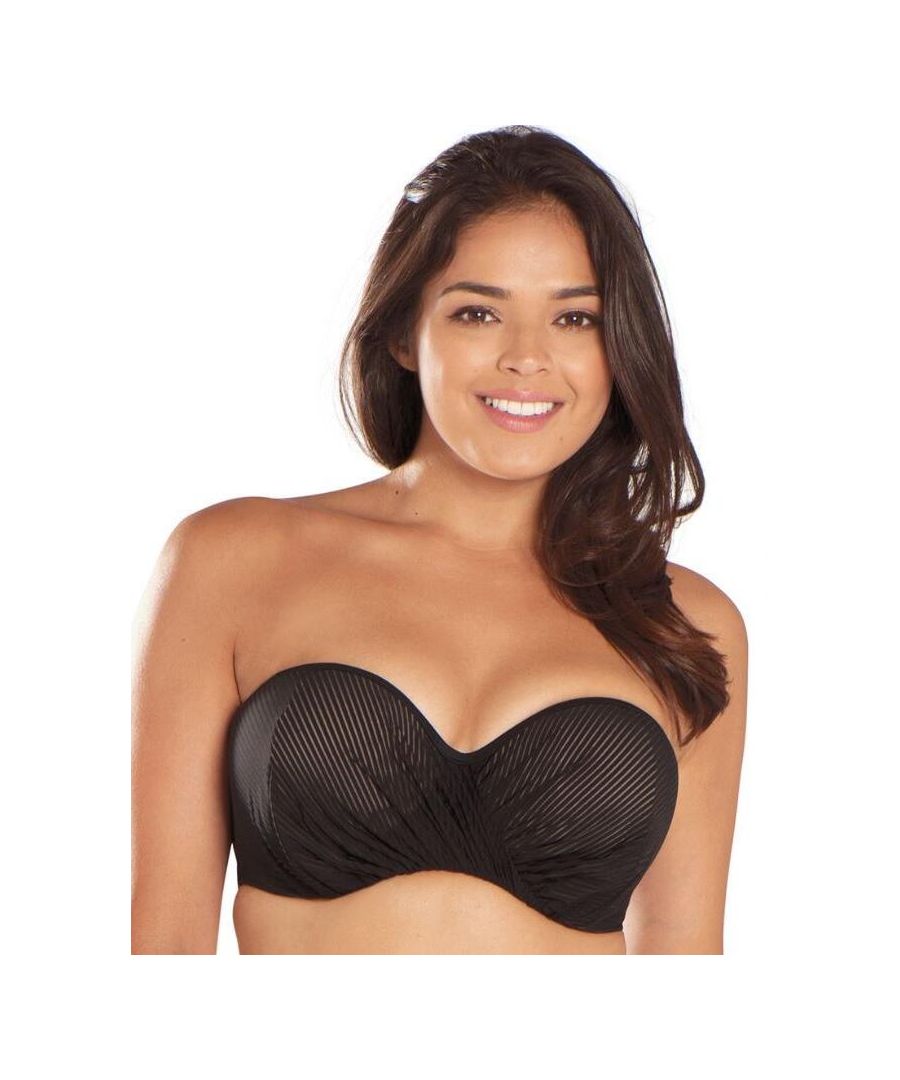 Curvy Kate Womens CS5141 Onyx Bandeau Bikini Top - Black - Size 30F