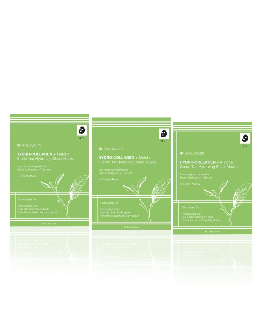 Image for 3 x Hydro-Collagen + Matcha Green Tea Hydrating Sheet Masks x 3