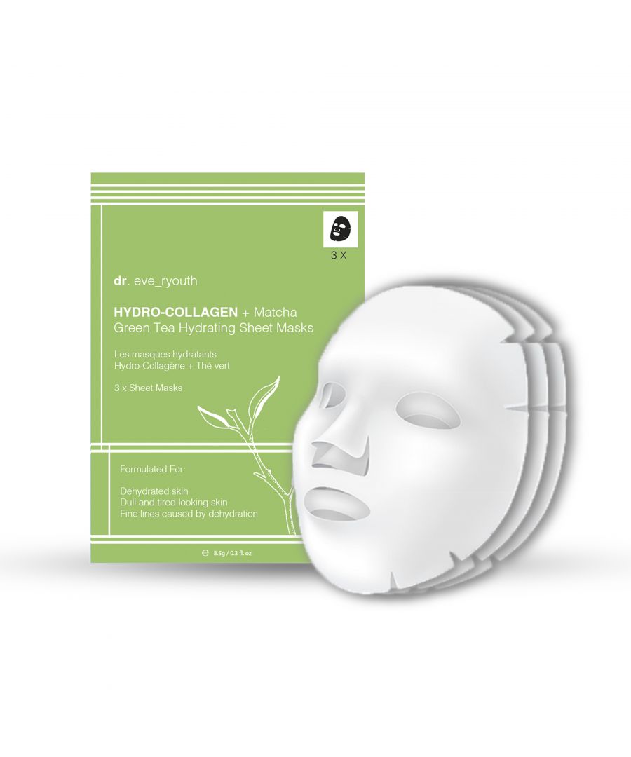 Image for Hydro-Collagen + Matcha Green Tea Hydrating Sheet Masks x 3