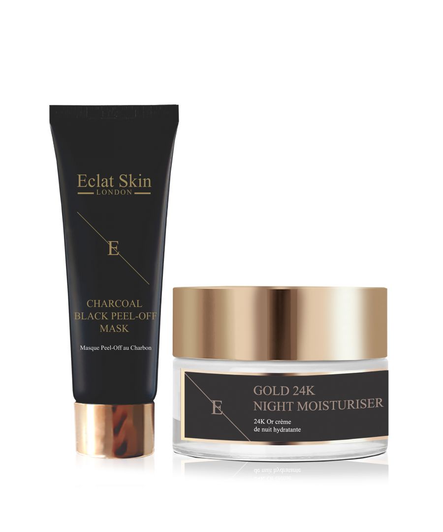 ANTI WRINKLE CREAM 24K GOLD 50ml\n\nEclat Skin Londonâ€™s Anti-Wrinkle Cream aims to boost skin renewal and smoothen the look of fine lines and wrinkles. The cream has a luxurious nourishing creamy and lightweight texture that absorbs easily. Activated with 24K Gold and Vitamin A.\n\nKey Ingredients:\n\n24 K - CARAT GOLD\nGold has been used in skincare from Egyptian times, it is said that Cleopatra used to sleep with a gold mask. Gold is a true anti-ageing ingredient as it is anti-oxidant that protects, balances and calms the skin as well as aims to brighten and firm.\n\nVITAMIN-A / RETINYL PALMITATE\nRetinyl palmitate is the the ester of retinol (vitamin A) combined with palmitic acid, a saturated fatty acid. Retinyl palmitate is considered a less irritating form of retinol, and a gentler ingredient on sensitive skin. It has similar effect to Retinol that is known to be one of the best anti-ageing skincare ingredients in the world. It has an effect of repeatedly shedding the upper dermal layer forces the skin to produce new cells, this aims to boost skin renewal and smoothens the look of wrinkles.\n\nMACADAMIA OIL & ABYSSINIAN OIL\nMacadamia and Abyssinian oils are both lightweight quickly absorbing oils with great fatty acids ratio that moisturises the skin and boosts skin softness.\n\nUSAGE: Apply pea-sized amount of the cream on cleansed face, neckline and neck in the morning. Continue with Eclat Skin Londonâ€™s Gold 24K Anti-Wrinkle Eye Cream. For best results use with Eclat Skin Londonâ€™s Anti-Wrinkle Elixir Serum 24K Gold.\n\nPURIFYING BLACK PEEL-OFF MASK 50ml\n\nEclat Skin Londonâ€™s Purifying Black Peel-Off Mask aims to purify, cleanse and retextures\nthe top layer of the skin. Containing natural bamboo charcoal and white peony root extract this peel of mask is a great treatment for dull, tired looking skin with imperfections. The formula is sticky black gel that is easy to apply even layer to the skin.\n\nKey Ingredients:\n\nBAMBOO CHARCOAL\nBamboo Charcoal has a long history of use first documented in China in 1486 AD, during the Ming Dynasty. The Activated Bamboo Charcoal is so fine that it can act like a magnet to capture and trap toxins and excess oil by adhering them to itself.Â \n\nWHITE PEONY ROOT EXTRACT\nWhite Peony root extract aims to sooth and moisturise the skin. It is anti-bacterial and works to promote skin healing.\n\nGLYCERIN\nGlycerin mimics whatâ€™s known as skinâ€™s natural moisturising factor (NMF), which is why itâ€™s compatible with all skin types, of all ages. It also helps the skin to shield from environmental sources of irritation and aims to Improve skinâ€™s resiliency and youthful look.\n\nDirections for use: Apply thick opaque even layer to clean, dry skin. Avoid eye area, eyebrows, hairline and lips. Leave on for 15 - 30 minutes or until completely dry. Peel off from the edges gently. Use once or twice a week.