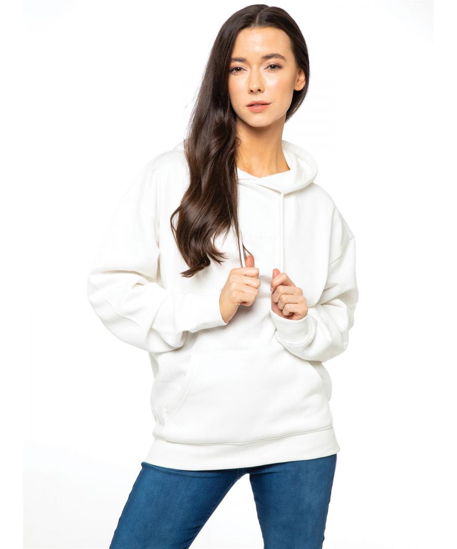 Enzo Ladies Oversized Essential Hoodie, Oversized and Fleece Lined for Comfort, Brand logo embroidered on the front, Pullover, Hooded with Cuffed Wrists, 50% Cotton and 50% Polyester, Machine Washable.