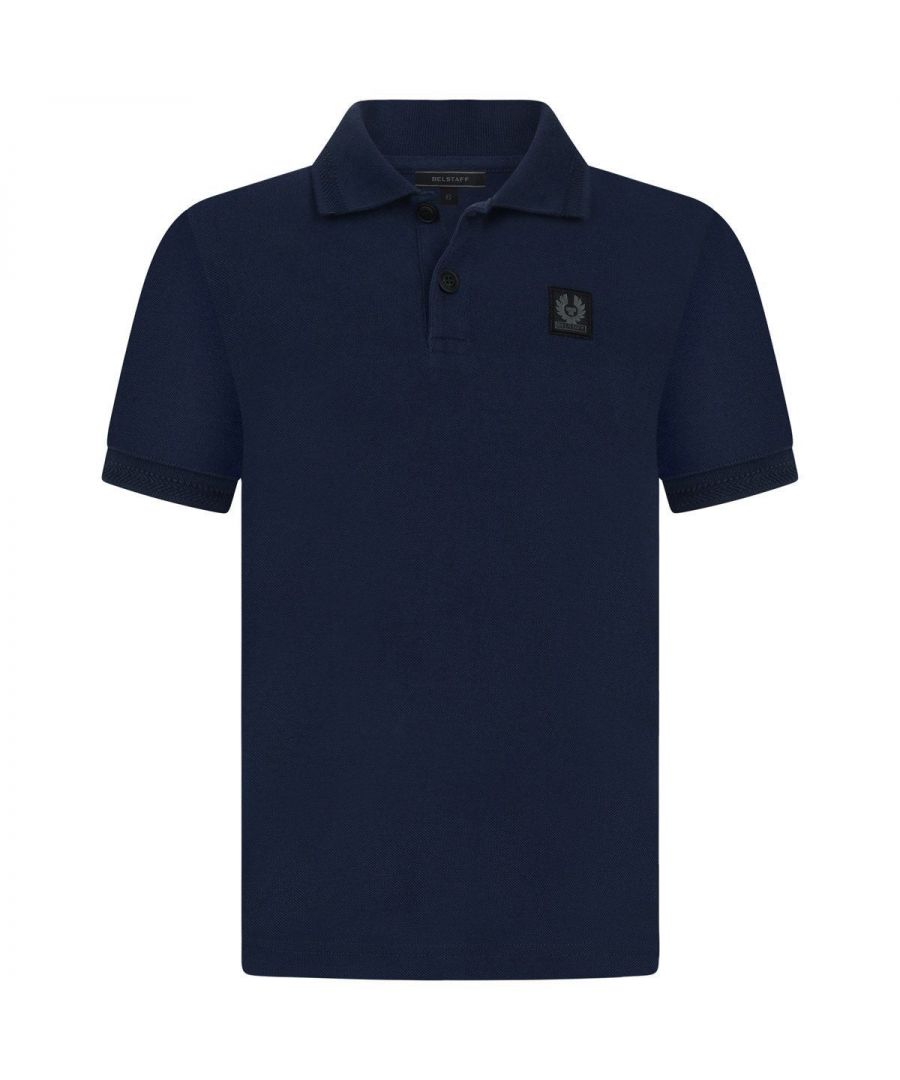 Belstaff Boys Navy Stannet Polo Top Cotton - Size 6Y