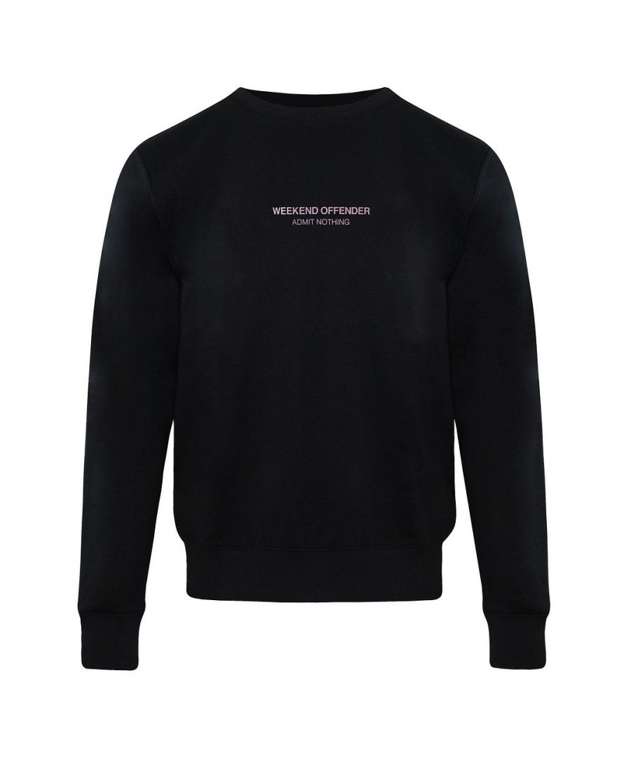 Weekend Offender Long Sleeve Black Sand Rose Crew Neck Mens Sweaters WOSSW540 BLACK/SAND ROSE