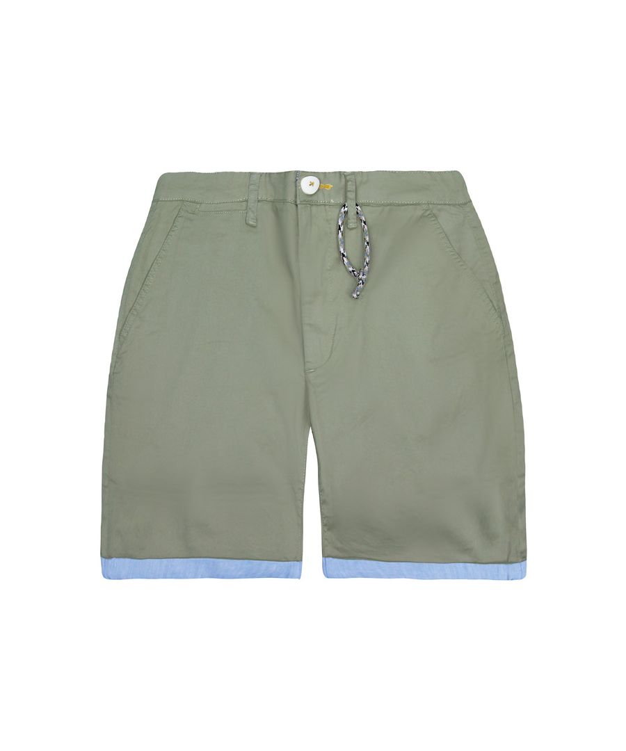 pepe jeans douglas regular fit chino shorts green mens bottoms pm800744 768 cotton - size 30 (waist)