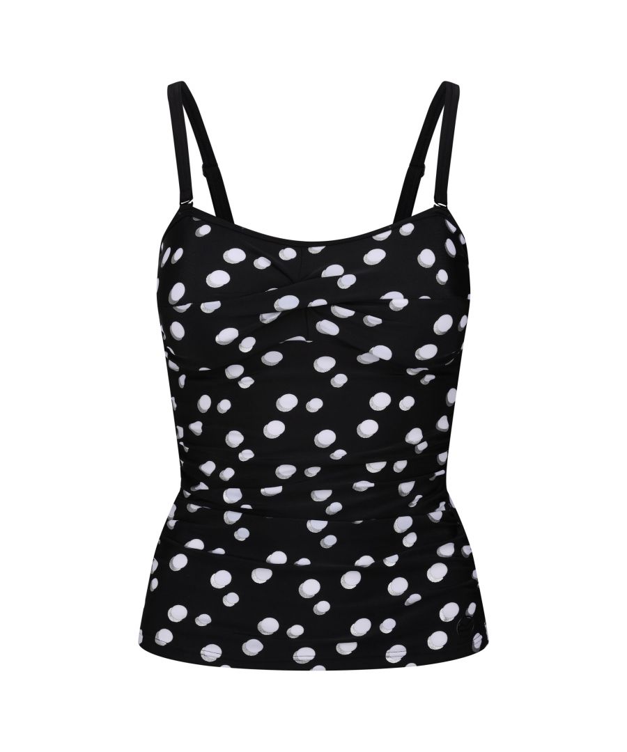 Regatta Womens/Ladies Aceana II Polka Dot Tankini Top (Black/White) - Size 8 UK