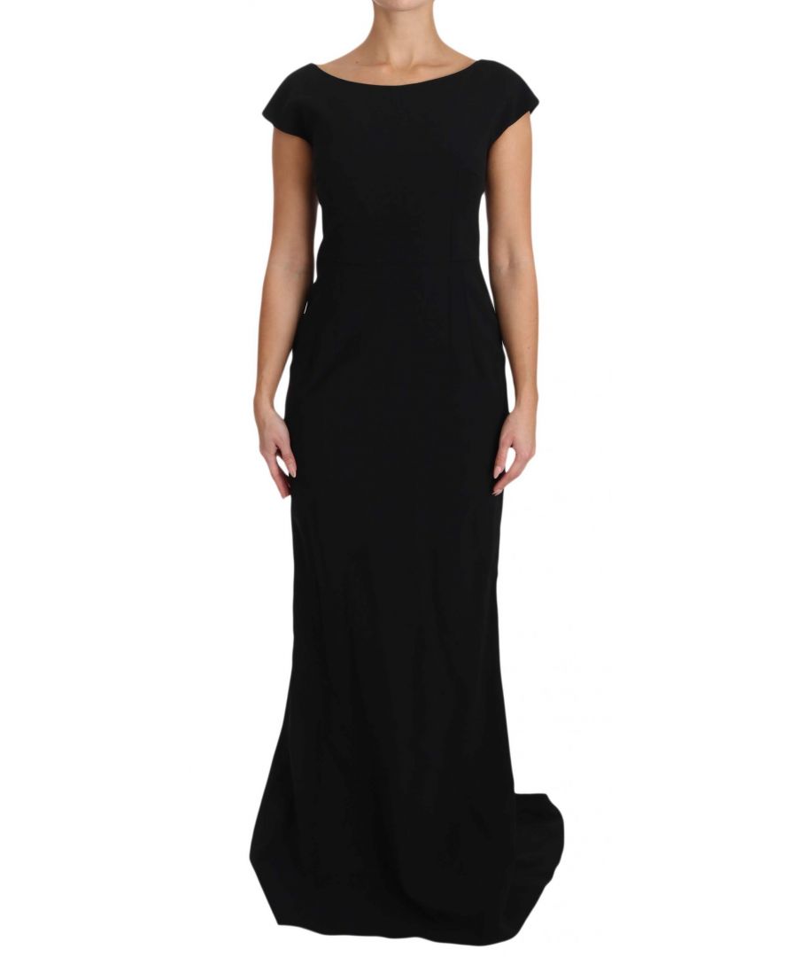 Image for Dolce & Gabbana Black Stretch Fit Flare Gown Maxi