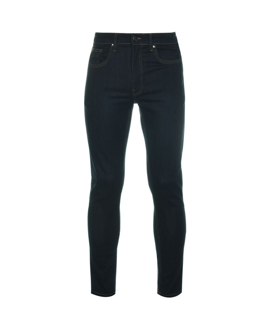 <strong> Skinny Jeans by Firetrap</strong><br><br> \nAdd to your casual collection with the Firetrap Skinny Mens Jeans. Crafted with a bonded waistband, belt loops and a 5 pocket design, this pair feature a zip fly closure for a classic look. Complete with a branded leather tab to the reverse wisteria, these jeans are not one to be missed. \n\n<br><br>> Premium jeans\n<br>> Buttoned waistband\n<br>> Zip fly \n<br>> Classic five pocket design \n<br>> Tonal stitching \n<br>> Branded leather tab\n<br>> Firetrap branding \n<br>> 98% cotton, 2% elastane \n<br>> Machine washable at 40 degrees