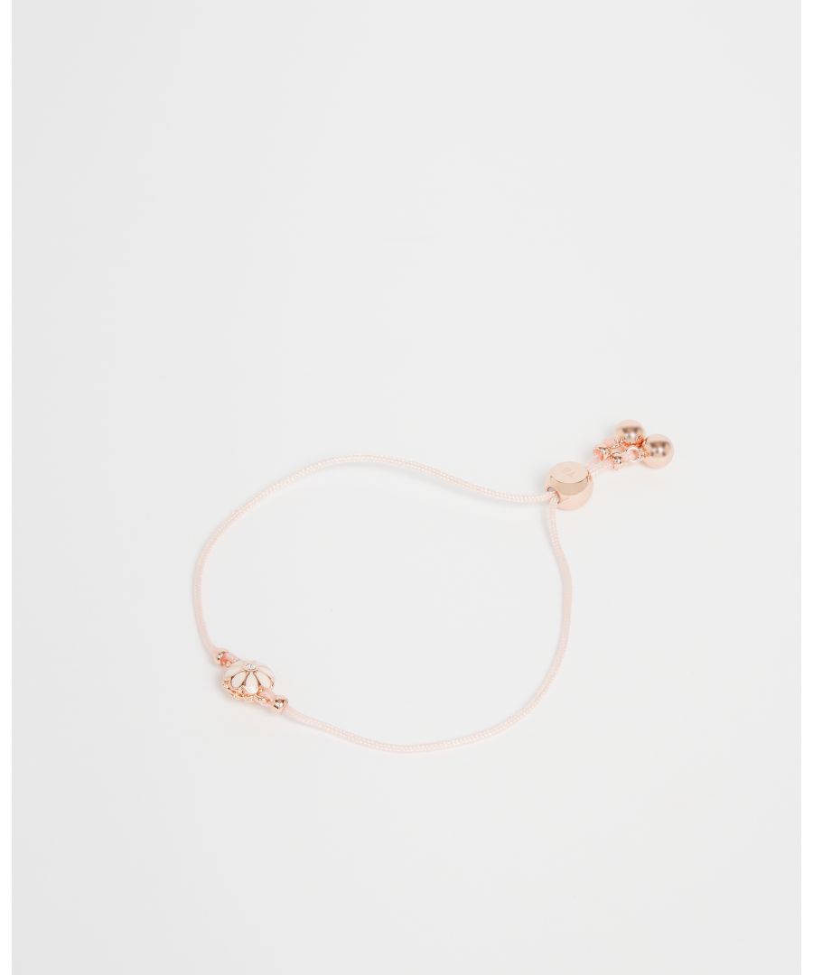 Image for Ted Baker Darsay Daisy Drawstring Cord Bracelet, Baby Pink