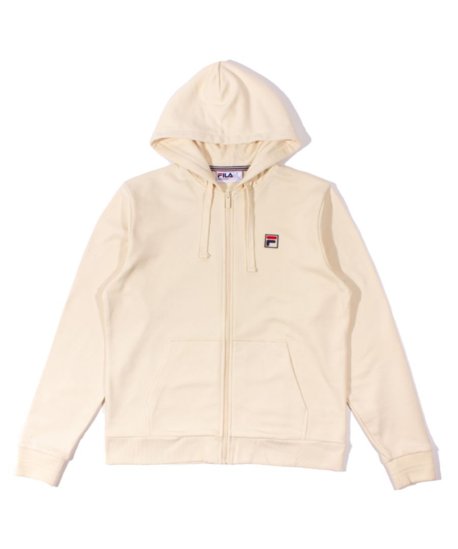 Fila Mens Seed Pearl 'Melvin' Zip-up Hoodie - Peach Cotton - Size Small
