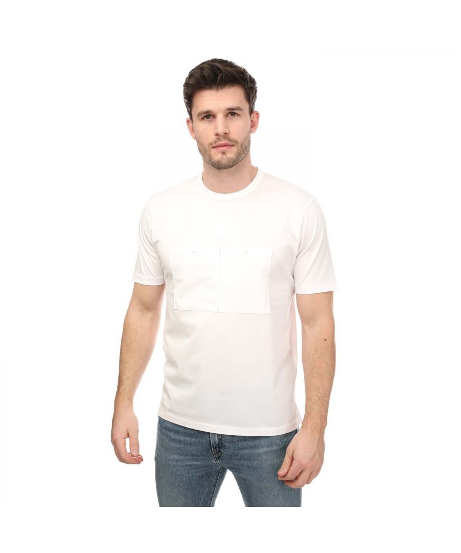 C.P. Company Mens T-Shirt in White Cotton - Size Large