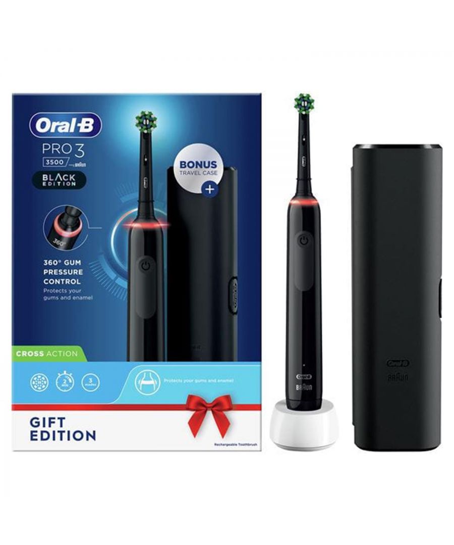 Image for Oral-B Pro 3 3500 Electric Toothbrush with Smart Sensor Cross Action Black