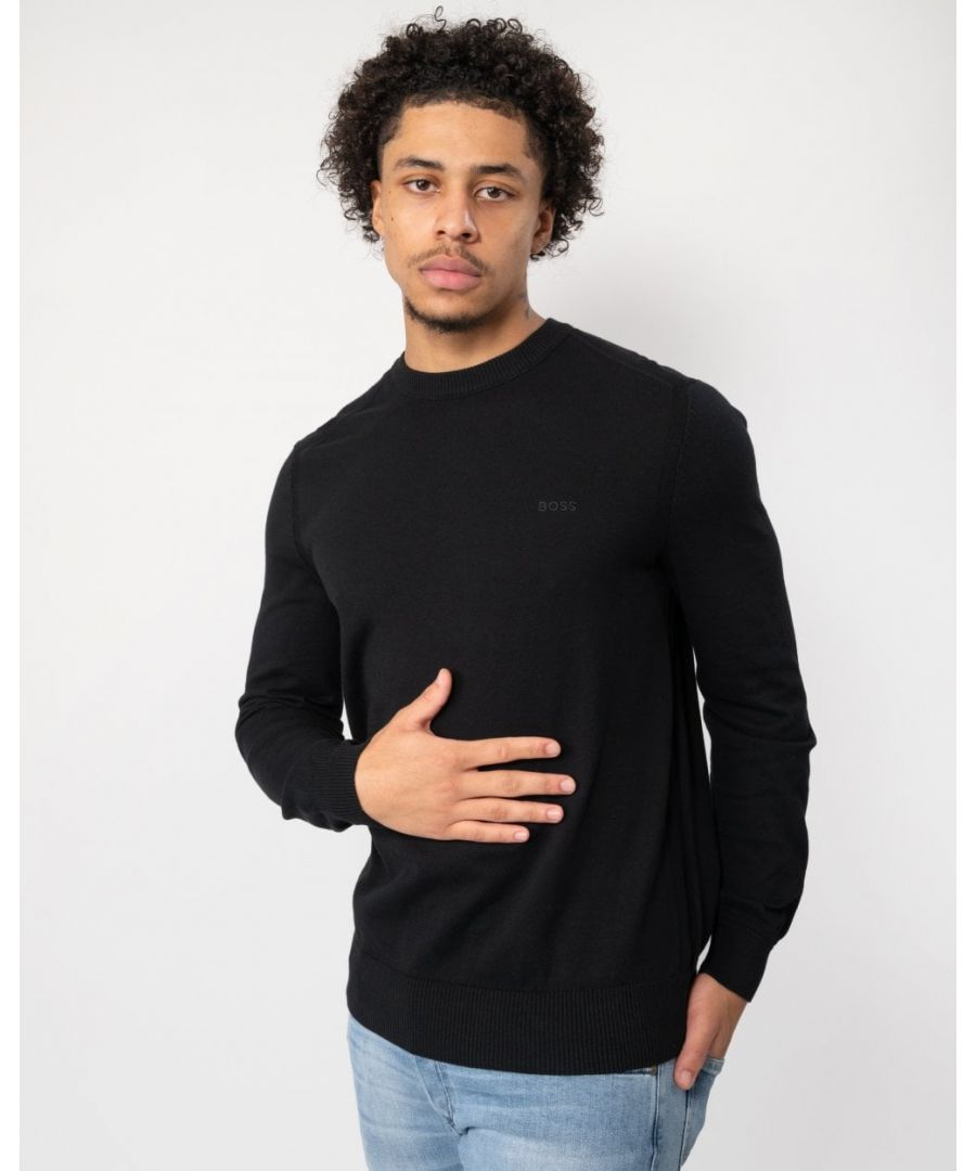 Boss Orange Asac C Mens Crew Neck Jumper - Black - Size 2XL