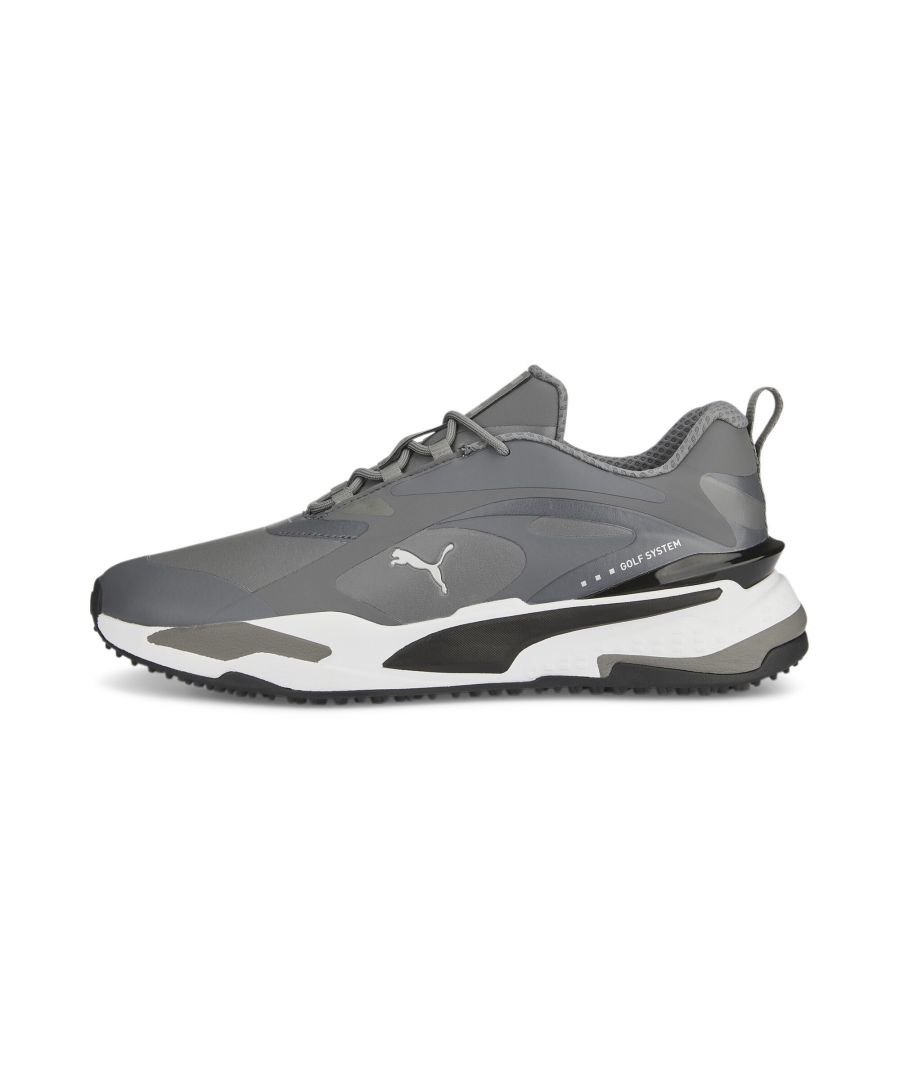 PUMA Golf Men's GS-Fast Golf Shoes, Mens, Quiet shade/white/black, 8  | Online Golf