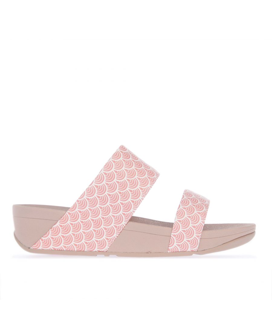 FitFlop Olive slippers met golfprint voor dames, roze
