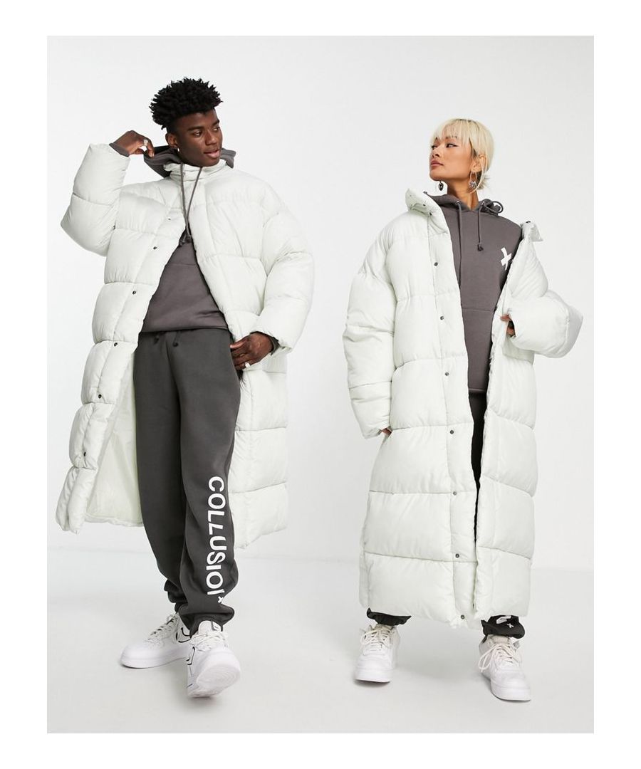 Jacket by COLLUSION Exclusive to ASOS High collar Press-stud placket Side pockets Oversized fit Unisex style Sold by Asos