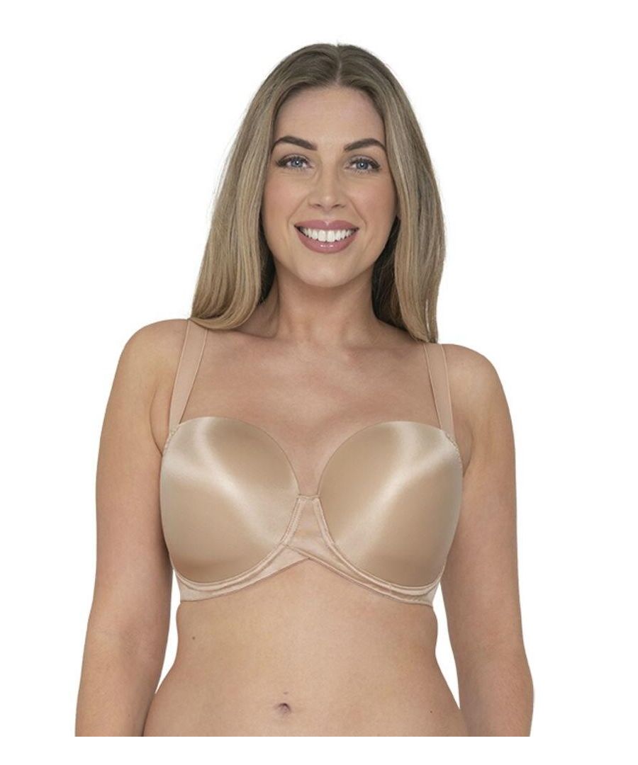 Curvy Kate Womens Smoothie Moulded T-Shirt Balcony Bra - Beige - Size 32D